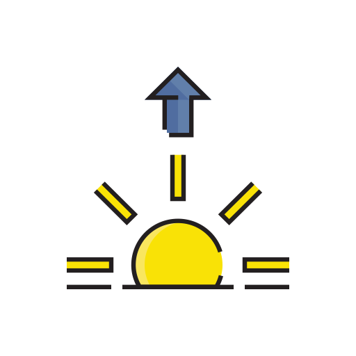 logo of a sun rising