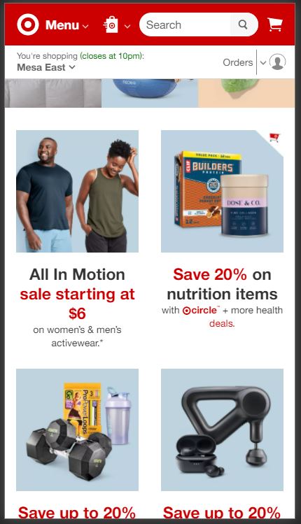 Shows example of Alignment on the Target Website.
